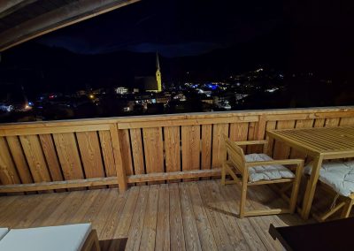 Ausblick vom Balkon des Blauen Apartments in Maria Alm